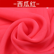 长款纯色真丝丝巾西瓜红色，超大纱巾薄款桑，蚕丝围巾秋季防晒披肩