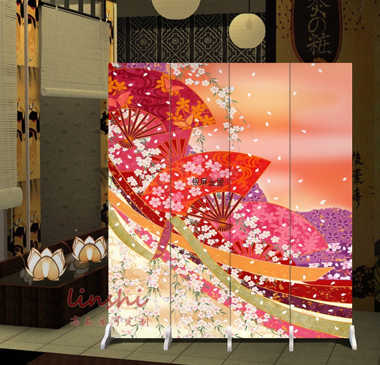 A gentle wind cherry blossoms new pattern Fan Ukiyo-e Scenery Studio Japanese bar Two-sided fold Entrance Japan screenin the Residential furniture , Screen/Flower Window , Folding screen category - from Buy2taobao.com to provide professional Taobao agent buy service