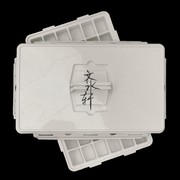 48格超大水粉颜料调色盒 手提水粉画颜料盒子 海绵密封防漏调色盒