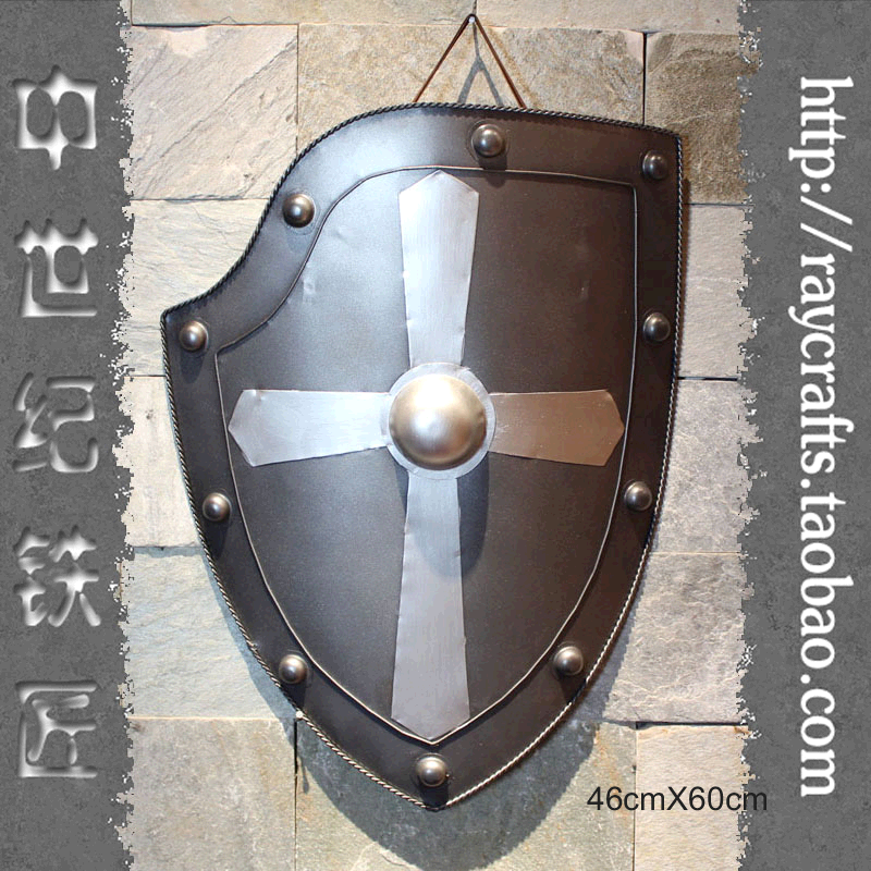 Medieval Europe/Ancient Rome Retro simulation Iron Shield European bar coffee Western Restaurant Study Pendantsin the Home accessories , Mural category - from Buy2taobao.com to provide professional Taobao agent buy service
