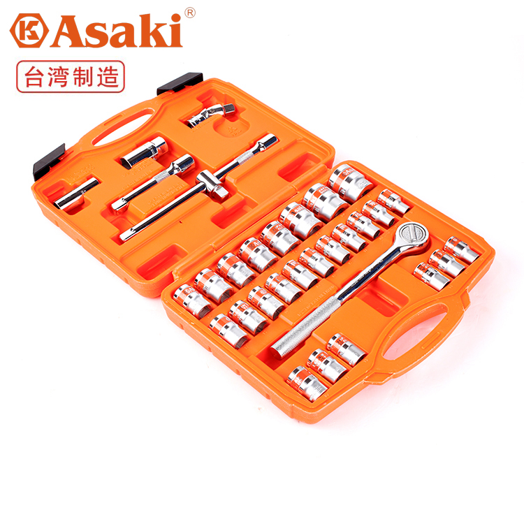 ASAKI 32件双色套筒子快速棘轮扳手接杆组套 汽车修理汽保工具|ruв категории оборудование/инструменты, ручной инструмент, сочетание инструментов костюм, сочетание костюм - от Buy2taobao.com для оказания профессиональной услуги покупки агента Taobao