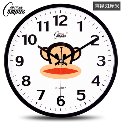 康巴丝儿童房挂钟客厅卧室小学生静音钟表卡通