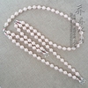 人造珍珠毛衣项链 银色色泰国蝴蝶佛牌双层挂链 可定制其他款