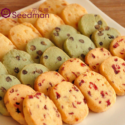希朵曼蔓越莓曲奇饼干200g 休闲零食品特产小吃 进口原料手工制作