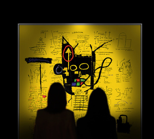 抽象办公室装饰画大幅挂画大尺寸壁画客厅现代艺术玄关Basquiat画