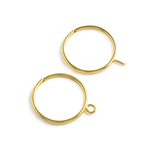 细窄手工diy戒指配件(2枚)铜镀保色穿插珠挂圈托片手作饰品材料