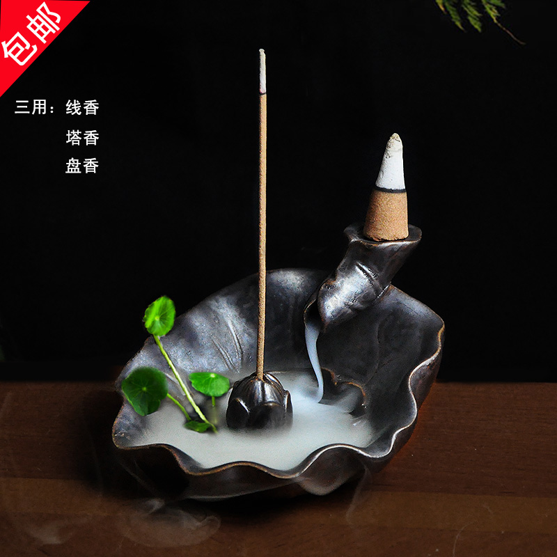陶瓷倒流香炉仿古莲花创意茶道香插家用室内客厅禅意香薰炉摆件在类目 家居饰品, 香薰炉中 - 来自Buy2taobao.com提供专业的淘宝代购服务