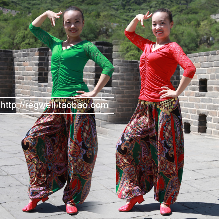 杨艺 応子 格格周思萍兰草莞儿广场舞服装印度风情舞服新款