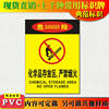 典范化学品存放区严禁烟火警示牌安全标识标志，标牌pvc提示墙贴