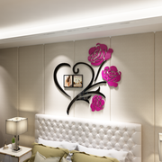 玫瑰相框墙贴纸创意个性3d立体墙贴画卧室温馨床头背景墙面装饰画