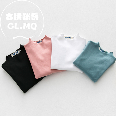 高领女童打底衫加绒加厚春秋冬宝宝新款韩版小中大儿童长袖t恤