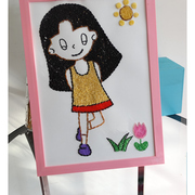 创意儿童礼物五谷杂粮diy贴画豆子做的画新奇装饰画半成品