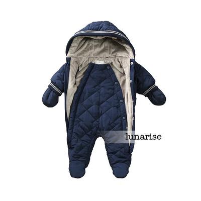 Foreign trade children's clothing original single baby boy quilted jumpsuits neonatal cotton-padded jacket out baby clim