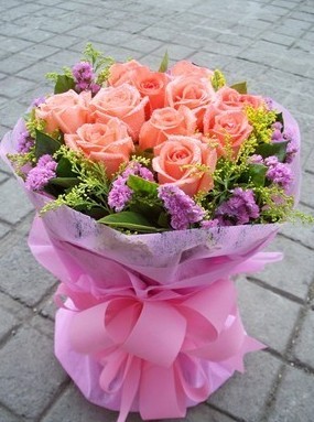 粉玫瑰花烟台同城鲜花速递生日鲜花节日送花鲁