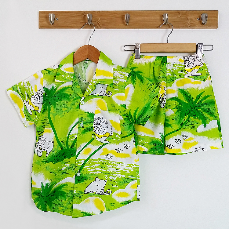 童装男童夏装2019沙滩服 海南三亚旅游岛服 亲子装六一儿童演出服在类目 童装/婴儿装/亲子装, 套装中 - 来自Buy2taobao.com提供专业的淘宝代购服务