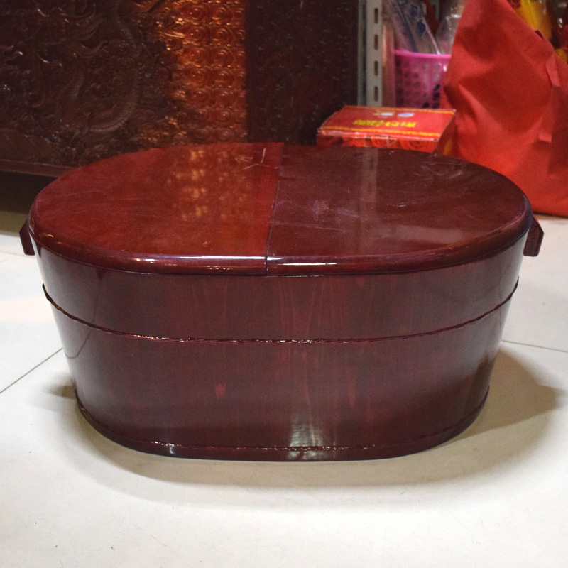 Wedding supplies old-fashioned high-grade solid wood marry Dowry Fuchsia Paint Descendants barrel Place Clothingin the Festive supplies/Gift , Other Festival Gifts category - from Buy2taobao.com to provide professional Taobao agent buy service