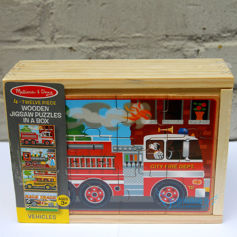 U.S.A melissa Doug Wooden puzzles Patch children Souptoys box-packed dinosaur/automobilein the Toy/Childs/Puzzle/Building block/Model , Beads/Jigsaw/Pair/Disassembly/Beat Toy , Jigsaw/Puzzle category - from Buy2taobao.com to provide professional Taobao agent buy service