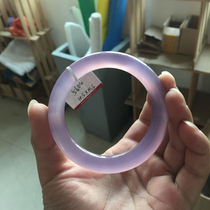 手镯 通透明芙蓉玉石 粉色水晶民族风圆条女镯