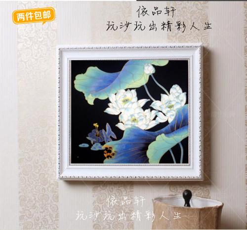 Watkins Sand painting Sand painting suit Hand-painted make Material Science DIY Decorative painting Cloisonne technology Lotusin the Home accessories , Decorative painting , Modern decorative painting category - from Buy2taobao.com to provide professional Taobao agent buy service