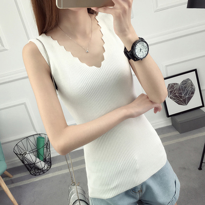 打底衣女吊带性感外穿搭小背心2018春V领冰丝针织夏上衣学生chic