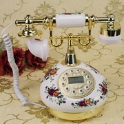 欧式田园复古仿古有线电话老式古董陶瓷家用固定电话座机