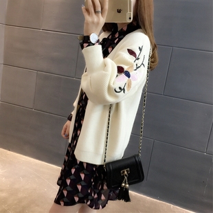 短外套女毛衣女开衫春季宽松韩版学生百搭针织