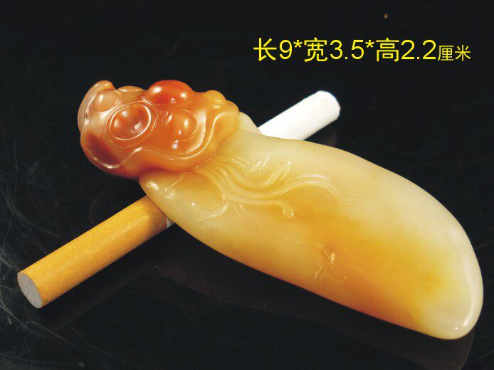 藕断丝连（寿山三彩芙蓉石）手把件&mdash;&mdash;昌化掘性红田黑田巴林青田