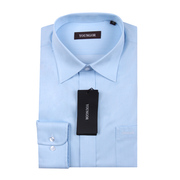 雅戈尔长袖衬衫男装蓝色，商务正装工装，衬衫免烫抗皱中年纯色