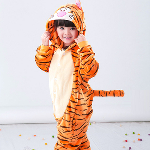 大小老虎儿童演出服 成人老虎动物表演出服装 万圣诞节表演出服装