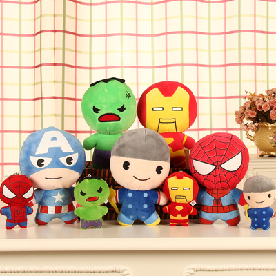 紫誉Q版复仇者联盟公仔毛绒玩具美国队长玩偶