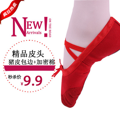 舞蹈鞋女软底 芭蕾舞鞋女练功鞋儿童舞蹈鞋  猫爪鞋包邮