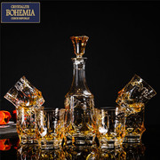 捷克波西米亚进口水晶玻璃威士忌洋酒酒具套装摆件送礼