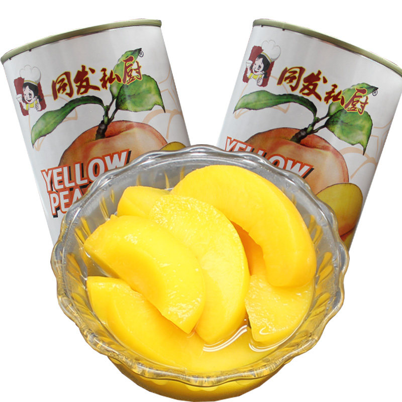 【同发私厨】新鲜黄桃罐头桃条 水果罐头出口品质包邮多省