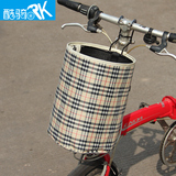自行车车前帆布篮子
