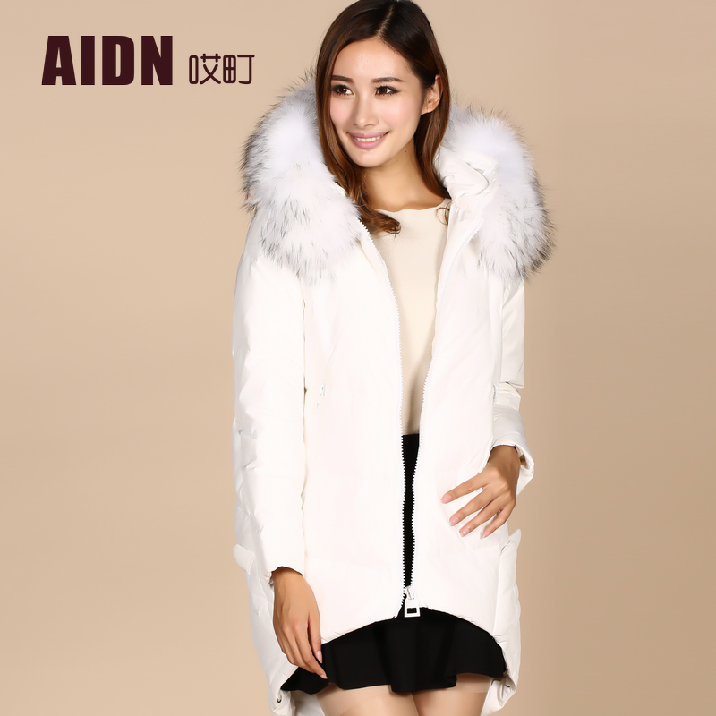 正品打折AIDN哎町2015冬季女装白鸭绒羽绒服