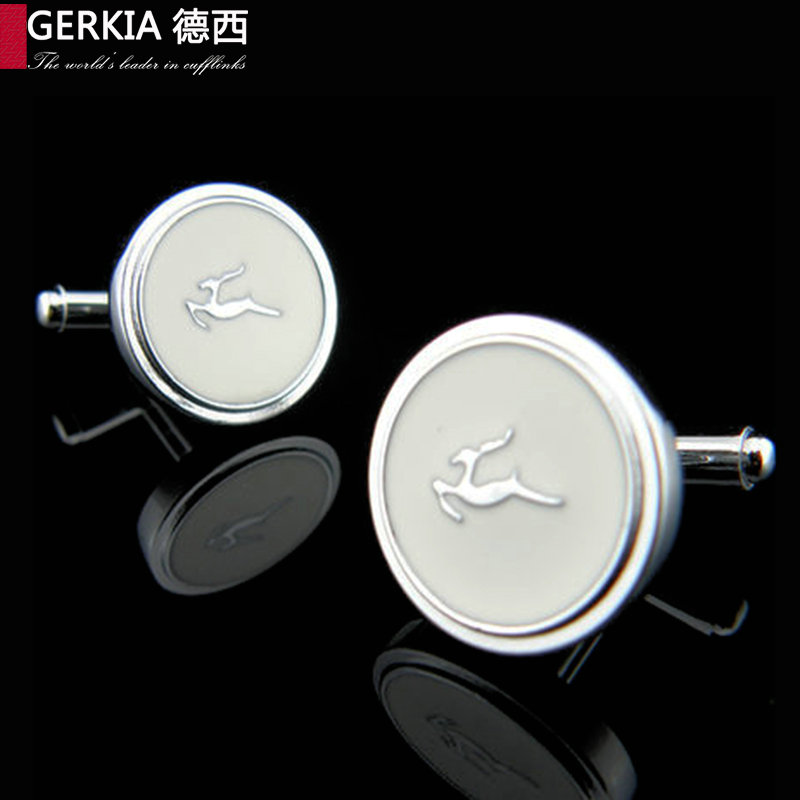 GERKIA德西 法式衬衫袖扣 袖订 吉祥鹿 白瓷风格珐琅 cufflinks在类目 服饰配件/皮带/帽子/围巾, 袖扣中 - 来自Buy2taobao.com提供专业的淘宝代购服务
