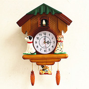 儿童房挂钟欧式创意，挂表卡通可爱整点报时客厅卧室装饰静音时钟表