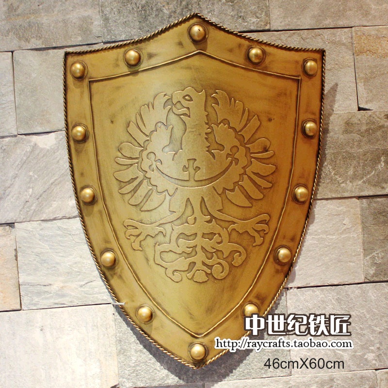 欧洲中世纪盔甲铁金属盾牌/古代兵器战士兵人/摄影棚摆设装饰品在类目 家居饰品, 壁饰中 - 来自Buy2taobao.com提供专业的淘宝代购服务