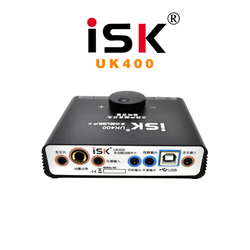 ISK UK-400台式机外置声卡K歌喊麦YY主播USB笔记本电容麦克风