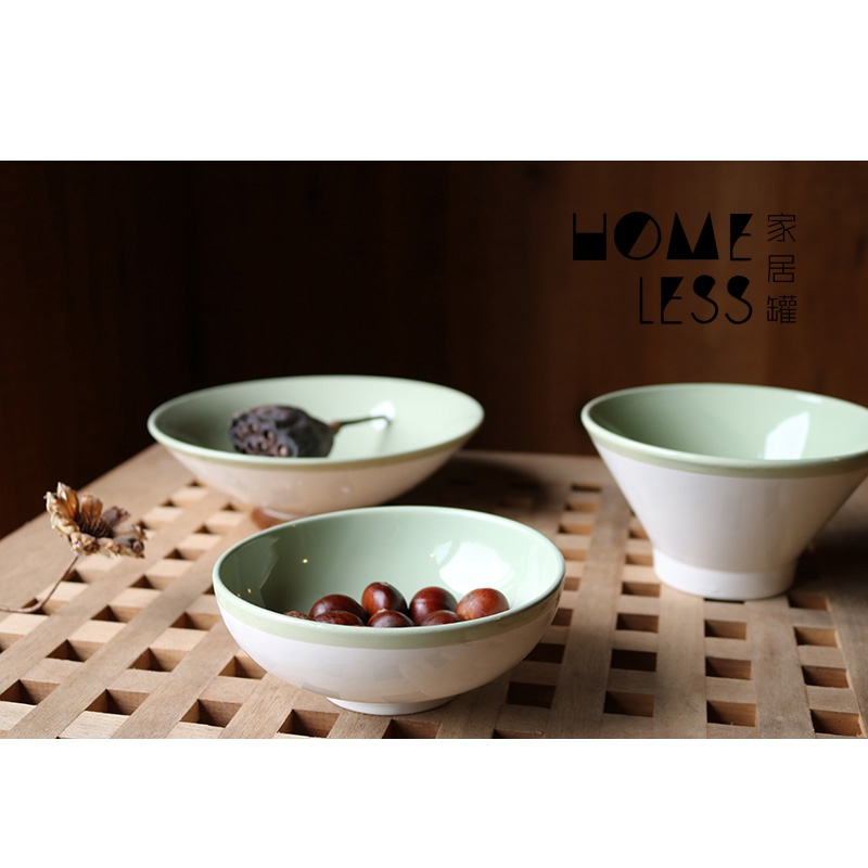 flaw Simplicity Like a breath of fresh air Japanese Charcoal Light green Ceramic tableware Shallow mouth Salad bowl Rice bowl Hats Bowlin the Tableware , Tableware , Porcelain tableware suit category - from Buy2taobao.com to provide professional Taobao agent buy service