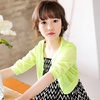 韩国童装女童夏装2015糖果荧光色儿童公主简约开衫空调外套