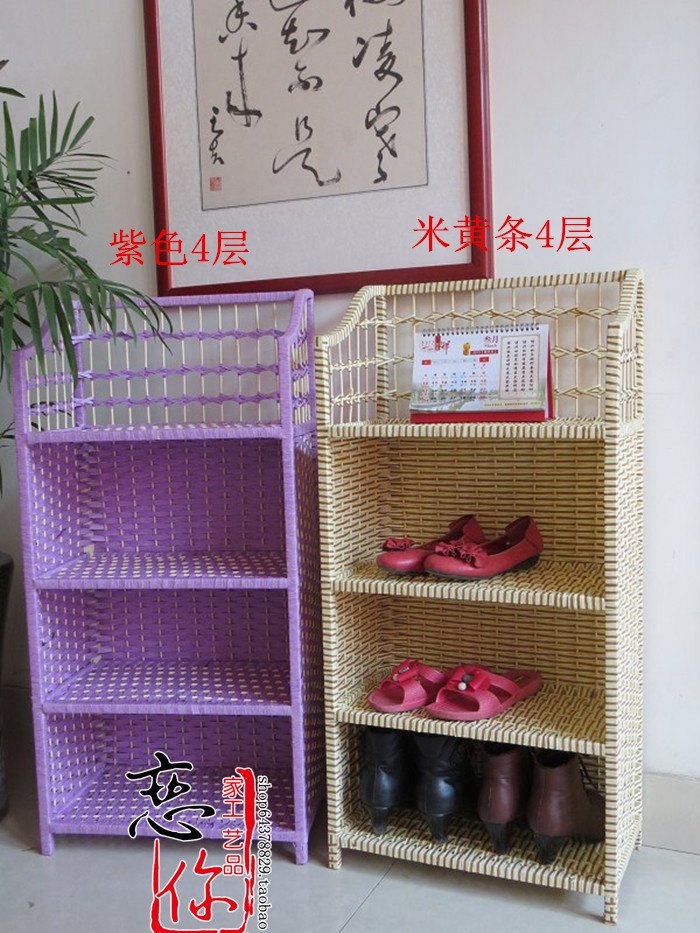 包邮竹藤编草编多层书架组合简易小鞋柜置物架鞋架子田园创意柜子在类目 收纳整理, 家庭整理用具, 整理架/置物架/收纳架中 - 来自Buy2taobao.com提供专业的淘宝代购服务
