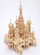 木质3d立体成人拼图，益智手工玩具建筑，模型木制积木大型拼装城堡