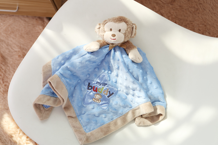 可爱的小猴子玩具 双面刺绣柔软的安抚巾130G|ruв категории игрушка/коляска/головоломка/блоки/модель, детей кольцо/ткань играть/успокоить игрушки, марионетка/успокоить кукла - от Buy2taobao.com для оказания профессиональной услуги покупки агента Taobao