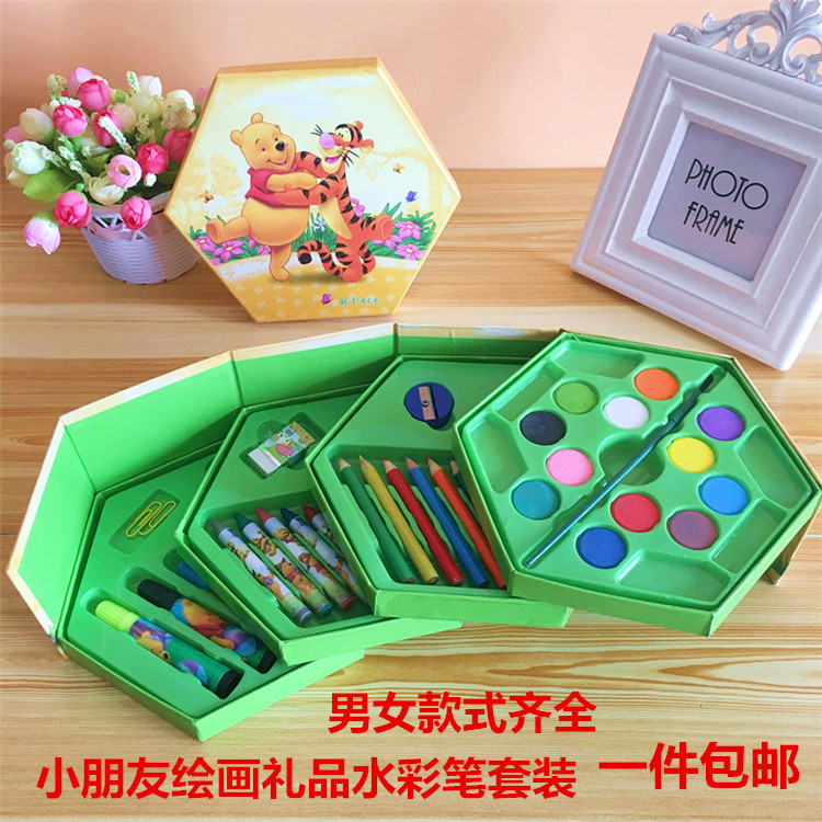 儿童生日礼物幼儿园小朋友学生绘画水彩笔文具套装礼盒学习礼包邮在类目 电子词典/电纸书/文化用品, 日常学习用品, 文具套装/礼盒中 - 来自Buy2taobao.com提供专业的淘宝代购服务