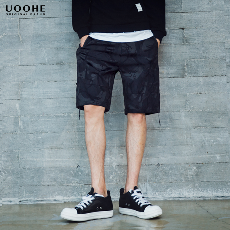 UOOHE夏季短褲男 2018新款潮牌迷彩休閑運動中褲 寬松沙灘五分褲在類目 男裝, 休閒褲中 - 來自Buy2taobao.com提供專業的淘寶代購服務