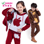 童装女童冬装2014新款运动套装儿童卫衣三件