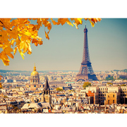 巴黎埃菲尔铁塔客厅装饰画欧式建筑风景挂画无框画芯海报墙贴壁画