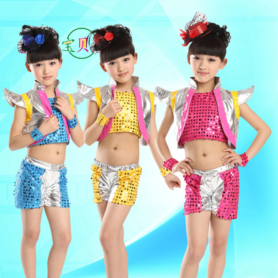 标题优化:女童小苹果舞蹈服 六一儿童现代舞演出服幼儿园街舞舞台演出服装
