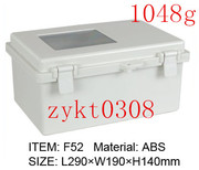 290*190*140带透明窗防水控制箱外壳，翻盖ip65防水盒防水电箱